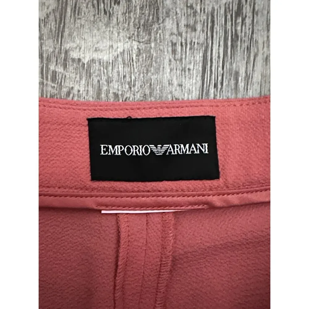 Emporio Armani Dress Pants Women’s Size 6 Straight Pockets Trousers Salmon Pink - Picture 4 of 7
